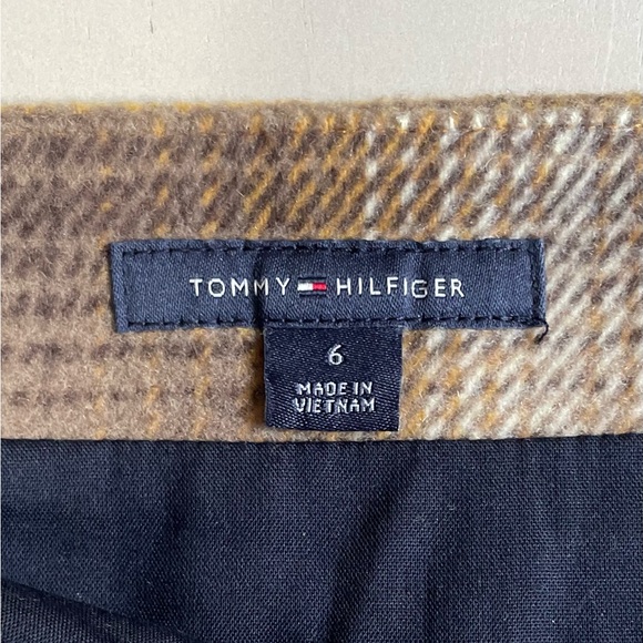 Women’s VTG Tommy Hilfiger Yellow and Brown‎ Plaid High Waisted Mini Skirt sz 6 - Picture 4 of 9